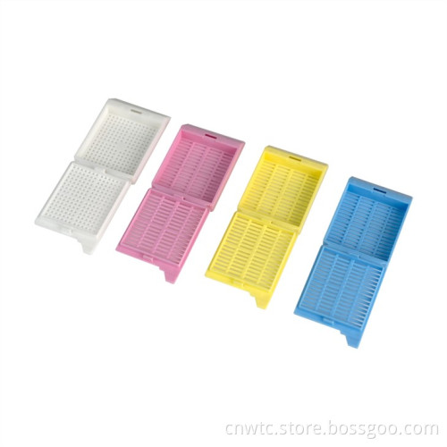 ISO Certified Disposable Plastic Embedding Cassettes with Round Strip or Square Holes for Tissue Processing
